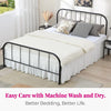 Ruffled Bed Skirt with Split Corners and Elastic Wrap