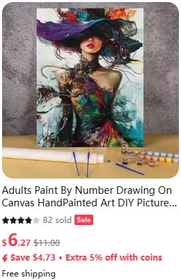 Adult Paint by Numbers Kit – African Women Portrait on Canvas