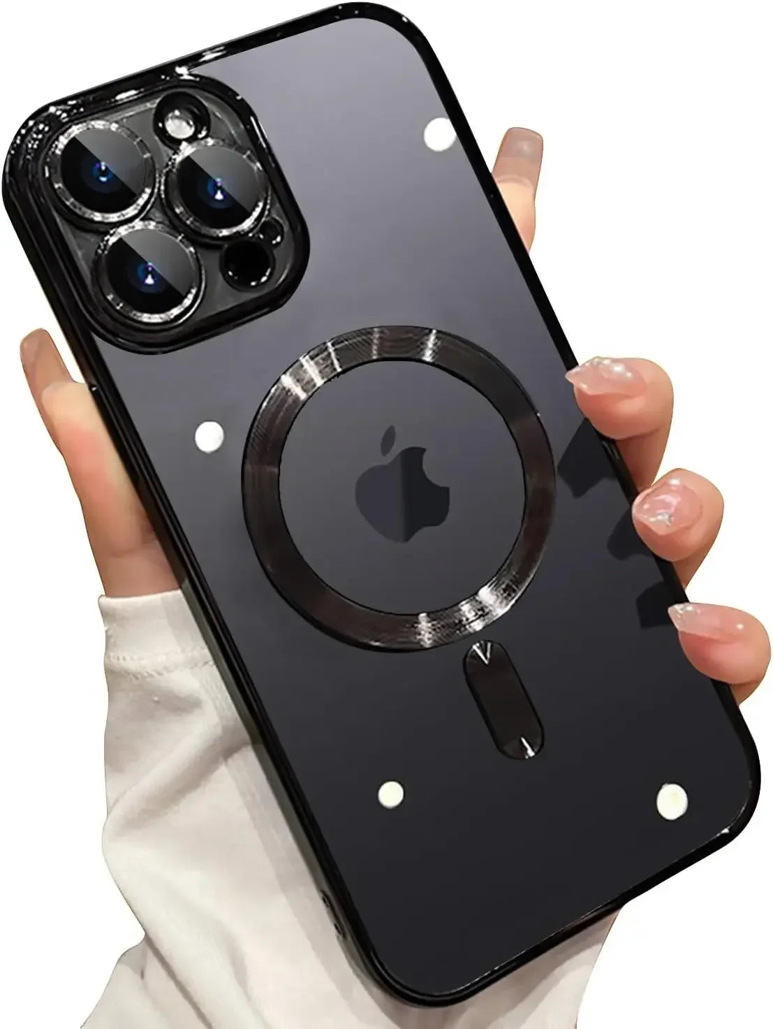 Clear Magnetic iPhone Case with Camera Lens Protector