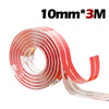 Rolle von 10mm x 3m transparentroter PVC-Sicherheitsstreifen für Möbel- und Tischkanten