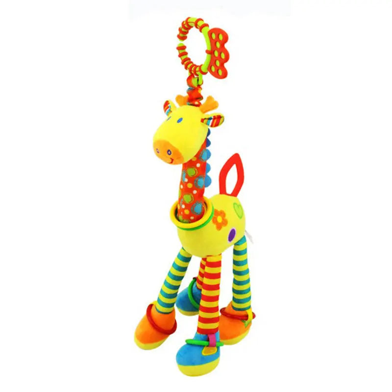 Musical Plush Animal Rattle & Teether Toy for Babies