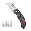 Folding Utility Knife with Replaceable Blade and Safety Lock