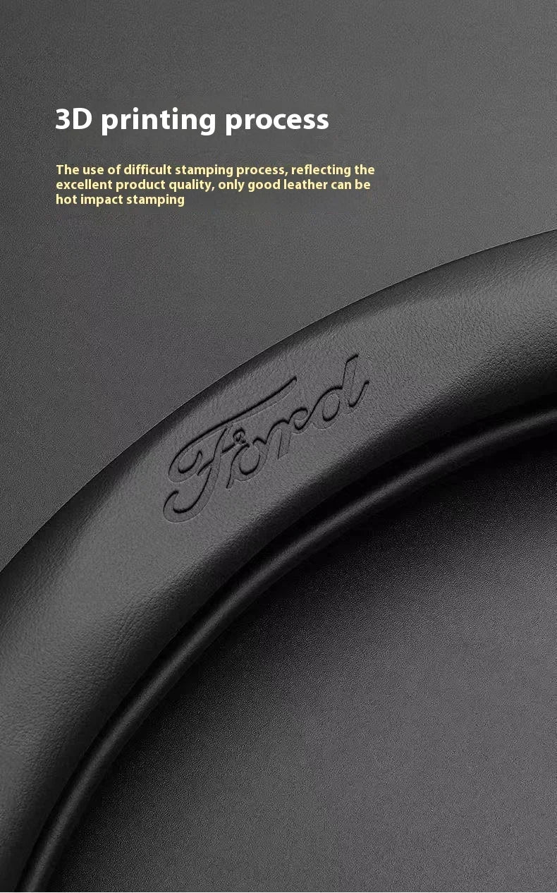Carbon Fiber Steering Wheel Cover for Ford Models