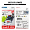 Product package of SanDisk Ultra microSD card with a gift original adapter and related information