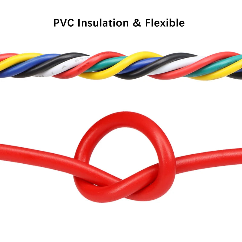 12-Color Tinned Copper Hookup Wire for DIY Projects