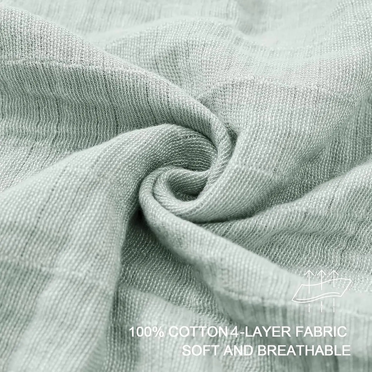 Breathable 4-Layer Cotton Muslin Blanket — Lightweight & Soft for All Seasons