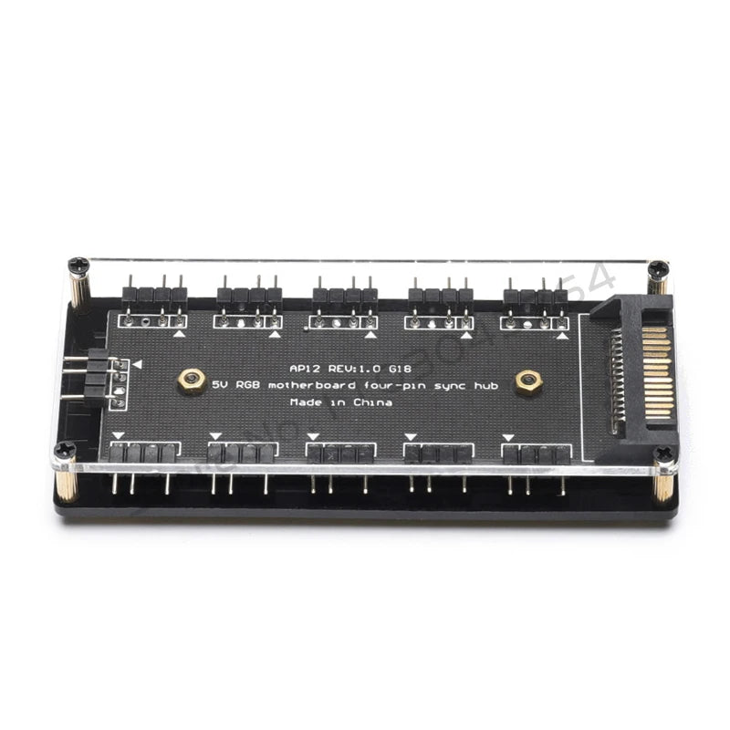 RGB Fan Hub with 5V 3-Pin ARGB & 12V 4-Pin Support