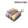 A set of colorful, translucent mechanical keycaps arranged in a grid, ready for use as a fidget toy.