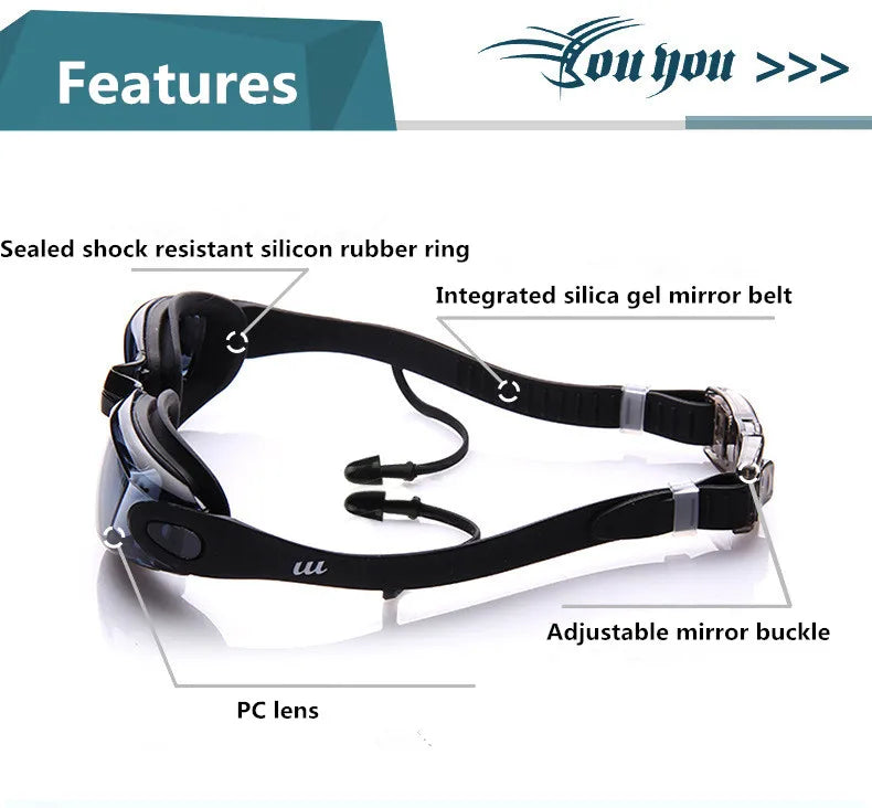 Gafas de natación graduadas antigolpes