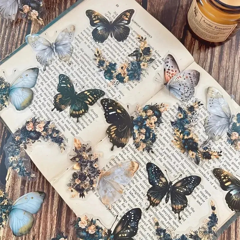 Butterfly & Flower Decorative Sticker Pack (30-Piece Set)