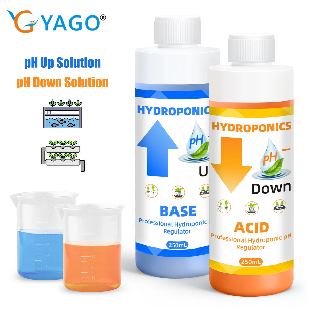 Hydroponic pH Up & Down Kit for Precise Nutrient Regulation
