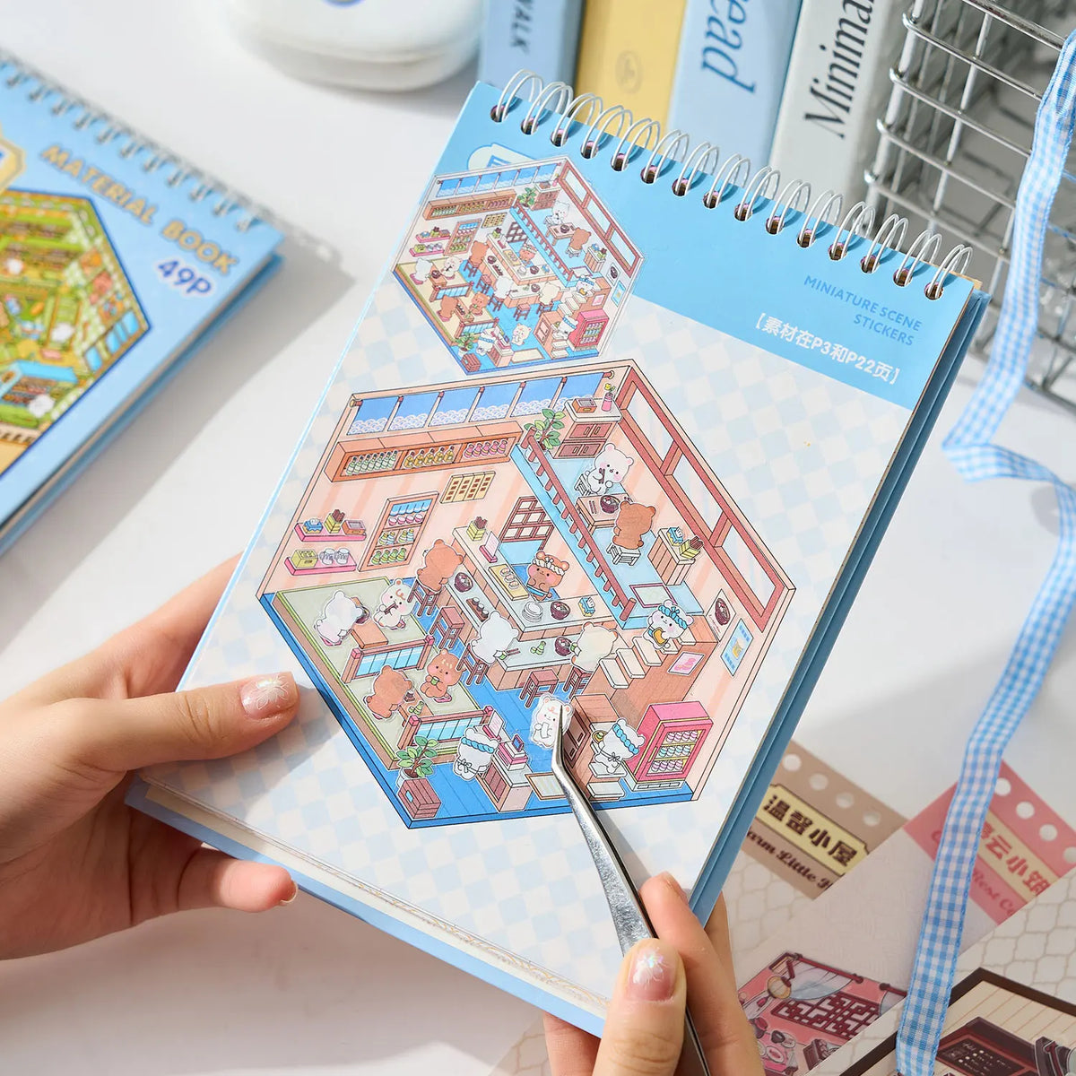 3D Miniature Scene Sticker Book – DIY Visual Stacking Decorative Stickers