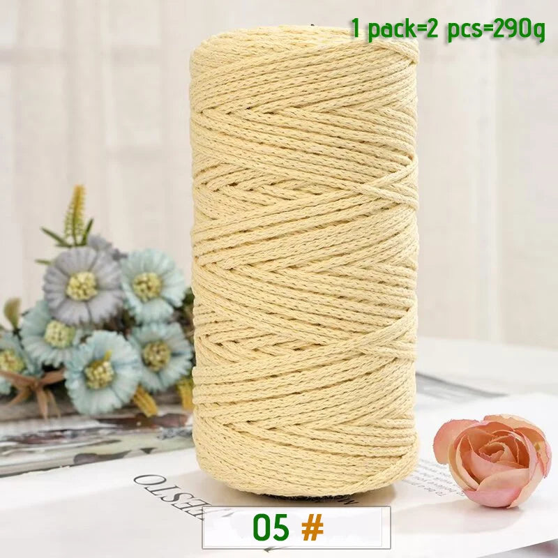 100% Cotton Hollow Yarn for Knitting & Crochet