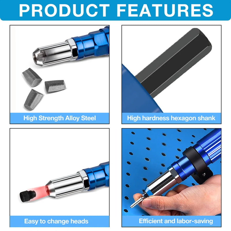 Adaptateur de rivetage pour perceuse électrique