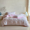 Cute Pink Bow Print Duvet Cover Set with Pillowcases