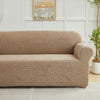 Jacquard Leaf Pattern Stretch Sofa Cover with Non-Slip Backing