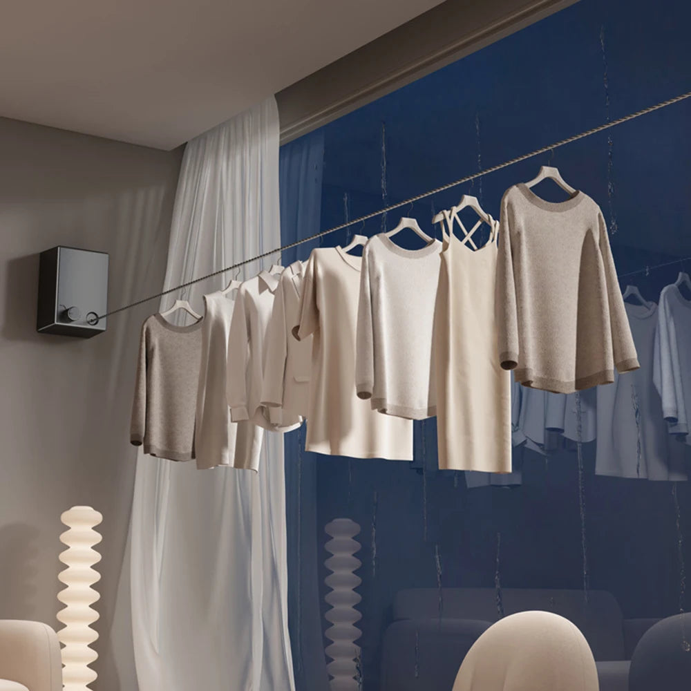 Retractable Clothesline with Stainless Steel Construction