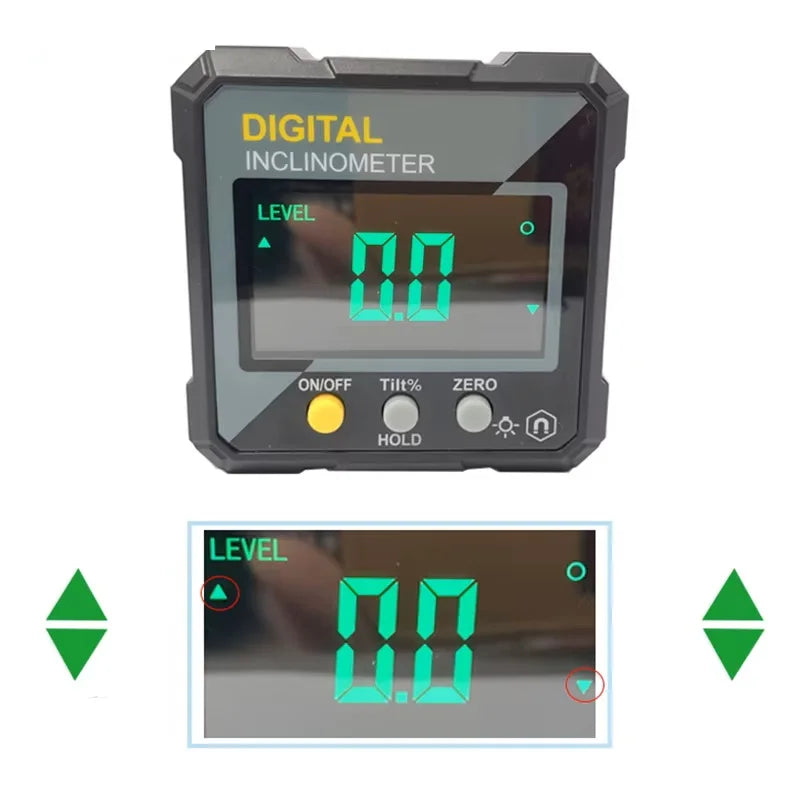 Magnetic Digital Angle Level with 4 × 90° Measurement Range