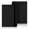 Black universal e-reader case with a hand strap shown next to a larger matching cover.