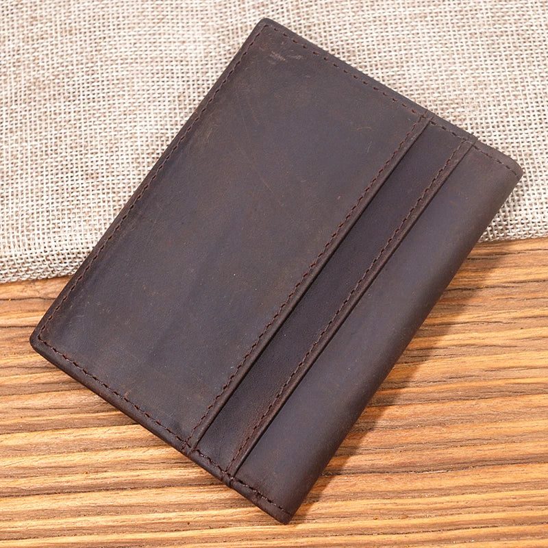 Vintage Slim Leather Card Holder Wallet for Men