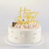 Golden Acrylic Happy Birthday Cake Topper