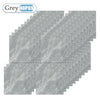 Grey self-adhesive waterproof tile stickers, 40 pieces, shown in a textured pattern.
