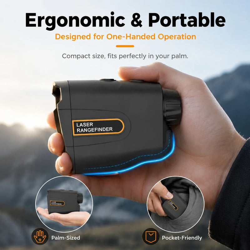 600m Golf Laser Rangefinder with Slope Compensation & Flag Lock