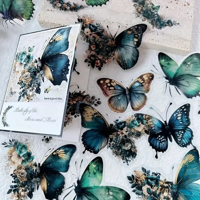 Butterfly & Flower Decorative Sticker Pack (30-Piece Set)