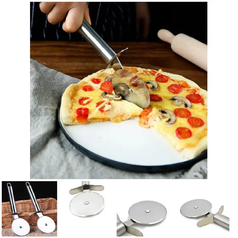 Stainless Steel Pizza Cutter with Finger Guard