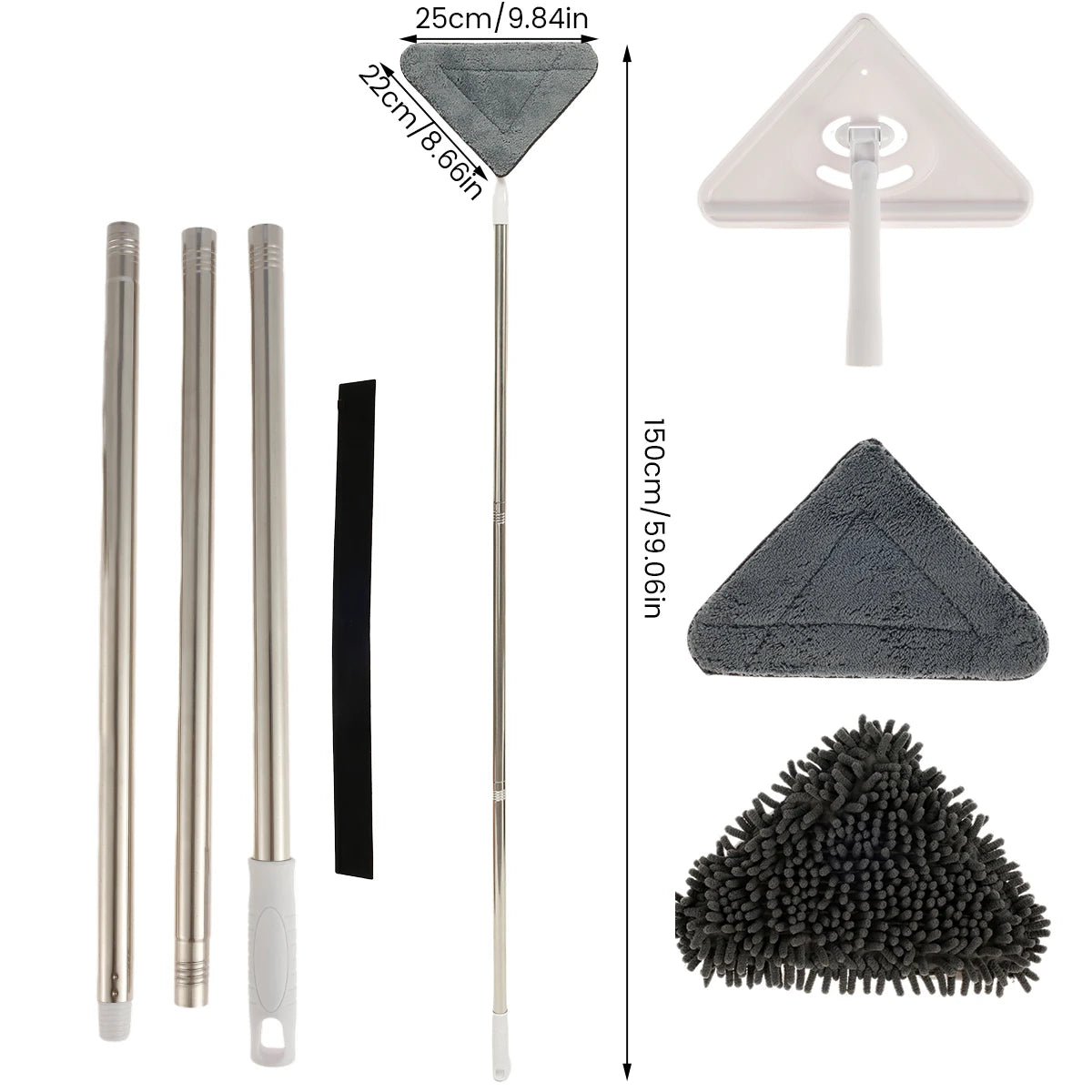 360° Rotating Wall Cleaning Mop with Extendable Handle