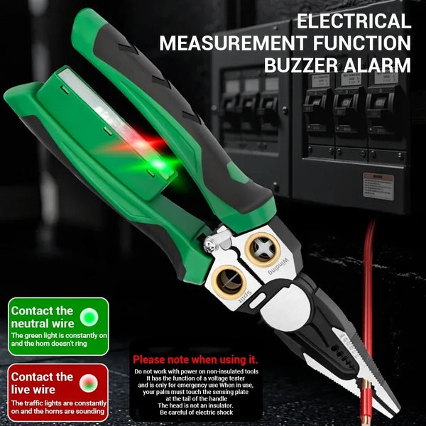8-in-1 Multifunctional Voltage Tester and Wire Stripping Pliers