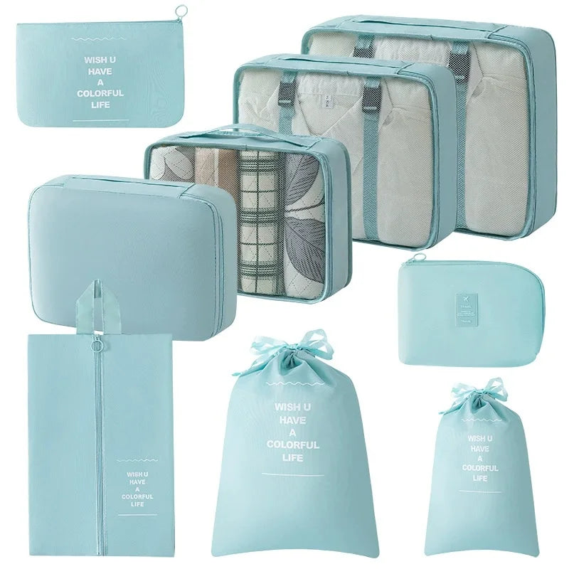 Mesh Travel Organizer Set with Shoe Bag