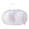 White foldable mesh laundry bag designed for storing bras and lingerie.