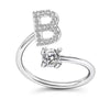 Initial Letter Ring with Zircon Accent