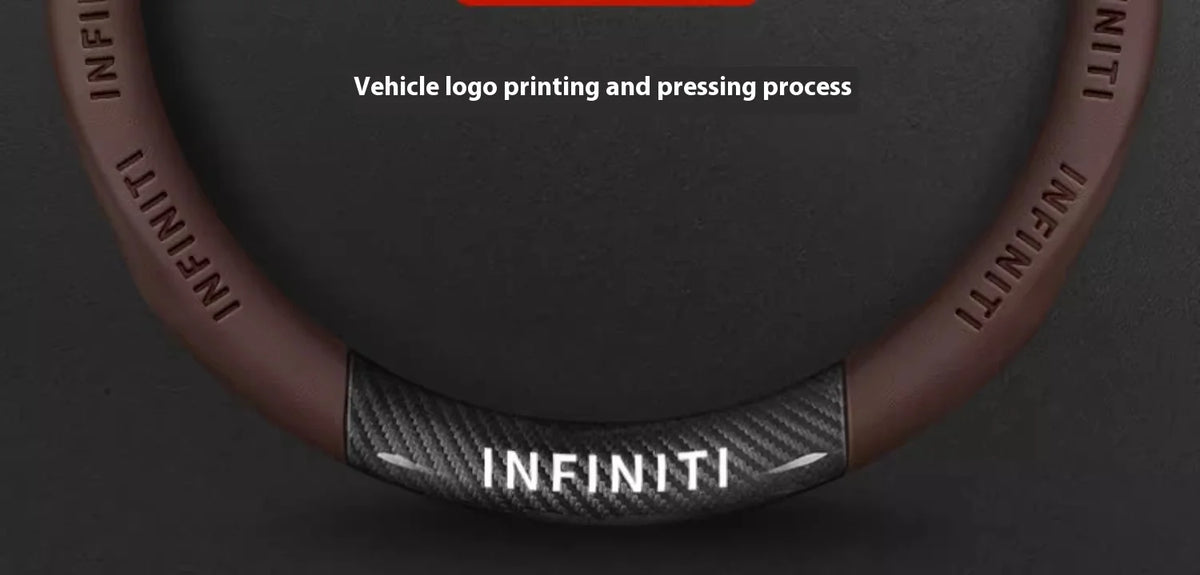 Carbon Fiber Leather Steering Wheel Cover for Infiniti Models