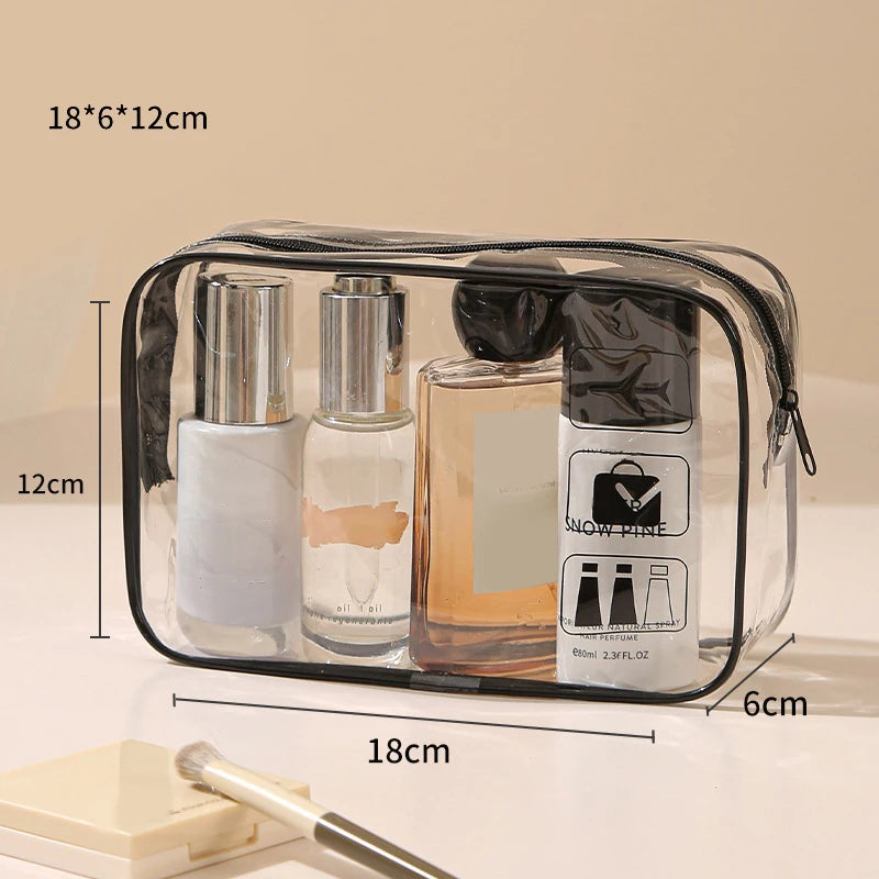 Clear PVC Toiletry Bag with Secure Zipper