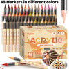 Skin Tone Acrylic Paint Markers, Soft Brush Tip for Portraits & Crafts
