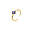 Gold-Plated Geometric Zircon Toe Ring