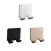 A silver aluminum wall-mounted adhesive razor holder with a rectangular base and mounting tabs.