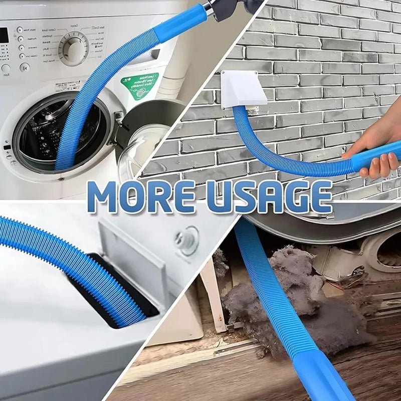Universal Dryer Vent Cleaning Kit with Vacuum Hose Attachment
