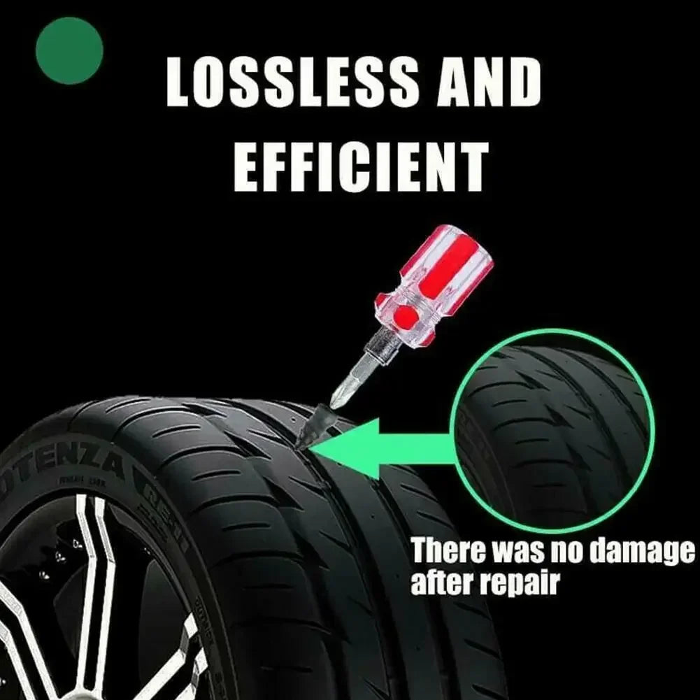 Tubeless Tire Puncture Repair Kit with Rubber Nails