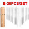 Agujas de coser de acero inoxidable con autoenhebrado y estuche de madera