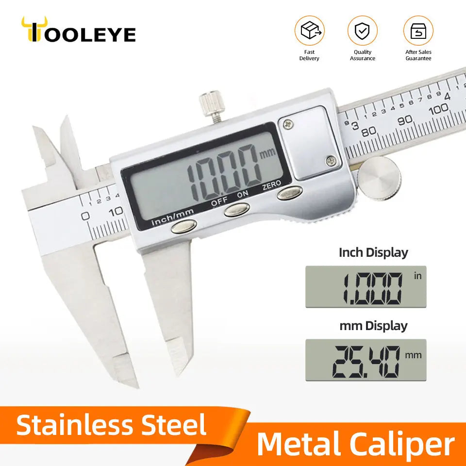 Stainless Steel Digital Caliper with LCD Display