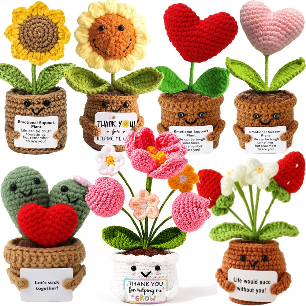 Handmade Crochet Amigurumi Doll with Love and Encouragement