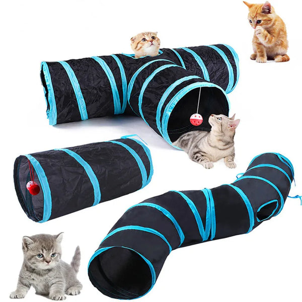 Foldable S-Shaped Cat Play Tunnel