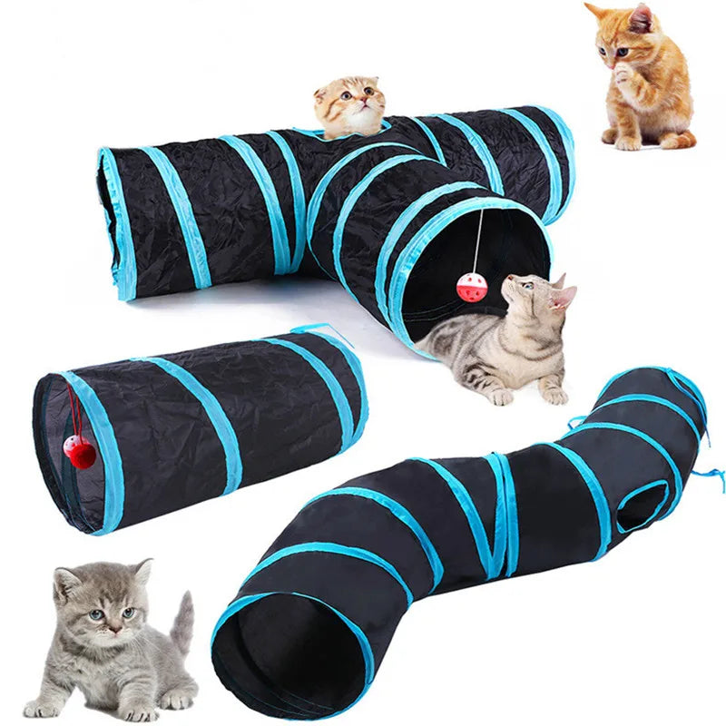 Foldable S-Shaped Cat Play Tunnel