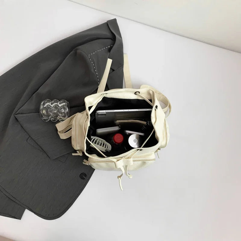 Gothic PU Leather Backpack with Rivet Accents