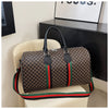Large Capacity Women's Travel Duffel Tote with Plaid Design