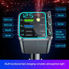 7-in-1 120W Car Charger with Retractable Cables and Digital Voltmeter