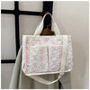 Strawberry Bowknot Canvas Tote Bag